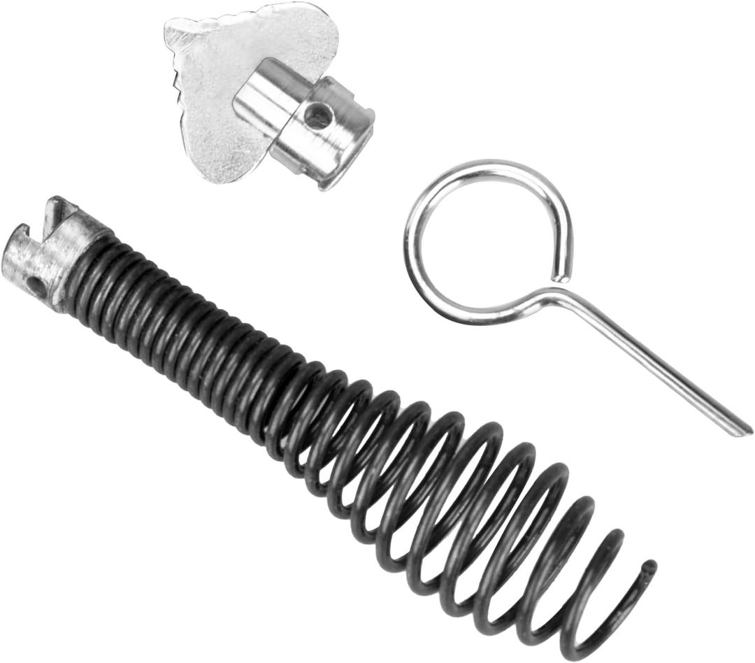12128 Drain Cleaner Tool Set T-240 Replacement for Ridgid Drain Cleaning K-400 Attachments with Pin Key, Spade Cutter and Bulb Auger