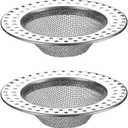 Shower Drain Hair Catcher, Shower Drain Basket, Easy to Clean Stainless Steel Mesh Hair Trap, Reusable Anti-Clog Drain Strainer Filter for Bathroom Sink, Shower & Tub, Fits 3-Inch Inner Diameter Holes