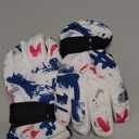 Kids Winter Gloves Water-repellent Warm Cold Weather Sport Cycling Gloves Windproof Non-Slip for Boys Girls 5-8 Years (Red)