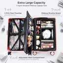 Rolling Makeup Case Cosmetology Case on Wheels Makeup Luggage Case
Cosmetic Travel Trolley Storage with 4 Clear Set Bags for Cosmetologist Nail Tech Kits Hairstylist Adjustable Dividers Pink
