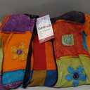 Women Love Peace Embroidery Hoodie [2XL] Multicolored