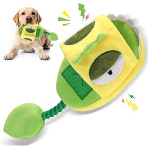 2 x Squeaky Dog Toys, No Stuffing Interactive Dog Chew Toys Built-in Squeaker and Crinkle Paper Sounds Snuffle Foraging Instinct Training Puppy Chew Toys for Small Medium Dogs