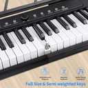 88 Key Piano Keyboard, Semi Weighted Electronic Digital Piano with Music Stand, Power Supply, Sustain Pedal, Bluetooth, Stand, MIDI, for Beginner Professional at Home, Stage