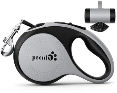 Retractable Dog Leash for Large Dog, 26ft Heavy Duty Retractable Pet Leash with Poop Bag Holder, 360 Tangle-Free, One-Button Control, Reflective Leashes for Medium/Large Dogs Up to 110 lbs(Black)