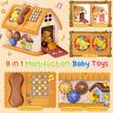 Toys for 1-2 Year Old Gifts, Montessori Toddlers Toys with Sound & Lights, 8 in 1 Multi-Functional House Toy for Boys Girls, Early Educational Learning Toy for First Birthday