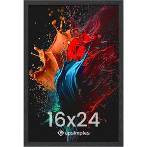 upsimples 16x24 Picture Frame, Wall Gallery Poster Frames with Engineered Wood, Black 1 Pack