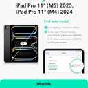 ESR for iPad Pro 11 Inch Case (M5/M4) 2025/2024, Strong Magnetic Attachment, Slim Trifold Stand Case, Supports Pencil Pro and Pencil(USB-C), Tough Protection, Auto Sleep/Wake, Rebound Series, Purple