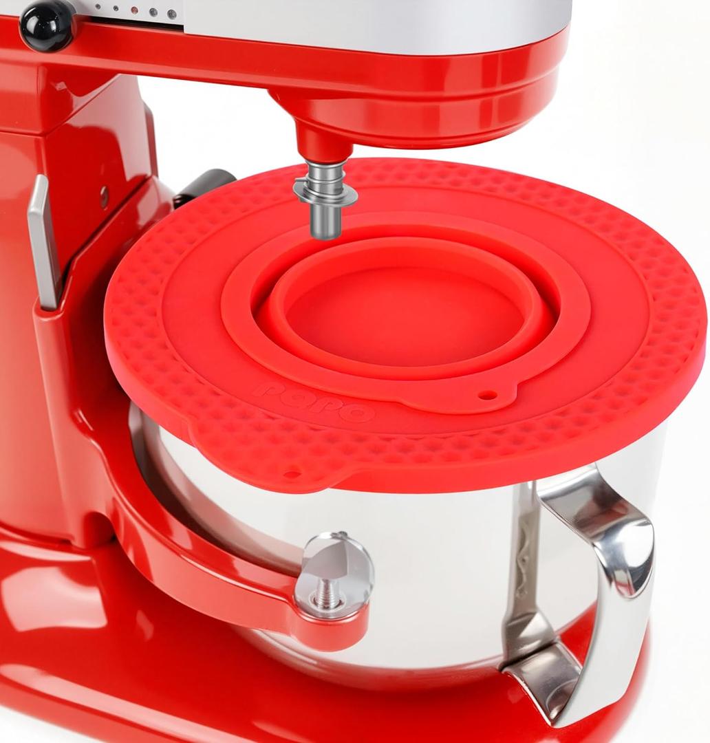 Silicone Mixer Bowl Cover Compatible with KitchenAid 6 Quart Bowl-Lift Stand Mixer, Mixer Bowl Lid to Prevent Spilling of Ingredients