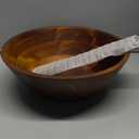 AIDEA Salad Bowls, Wooden Salad Bowls Set, Large Acacia Wood Serving Bowl for Fruits, Salad, 12.5" Big Salad Bowl with Serving Utensils