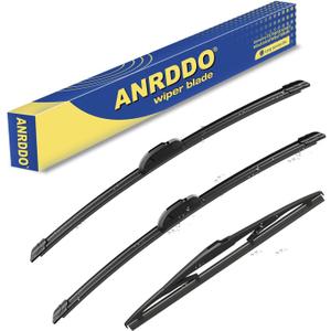 3 wipers Replacement For 2022 2021 2020 2019 2018 2017 2016 2015 2014 Jeep Cherokee Original Equipment Windshield Wiper Blades Set 26"+18"+14" (Set of 3) U/J HOOK