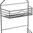 Bath Bliss Aztec Hanging Shower Caddy | Bathroom Storage & Organization | Shower Head Hang | Holds Large Bottles | Accessory Hooks | Suction Cup Backing | Matte Black