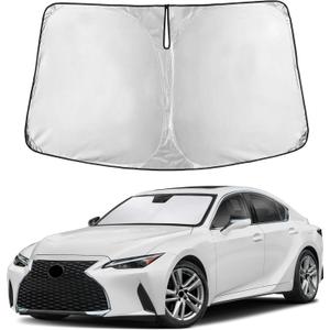 EcoNour Windshield Sunshade Compatible for Lexus IS 300, IS 350, IS 500, IS 250, IS 200T 2014-2024 2025 2026, Sun Visor for Front Window Sun Shade Cover, UV Heat Protector, Car Accessories