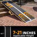 VNN Portable Wheelchair Ramp 7FT, Seamless Non-Slip Aluminum Ramps for Wheelchairs for Home, Handicap Wheelchair Ramps for Home Steps, Aluminum Loading Dock Plates, Doorways, Black