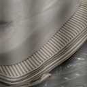 AAAAAcessories D-Shaped Chair Cushions, 2" Thick Dining Chair Pads with Ties and Removable, Machine-Washable Cover, 17" x 16", Set of 4, Natural Sand Pinstripe