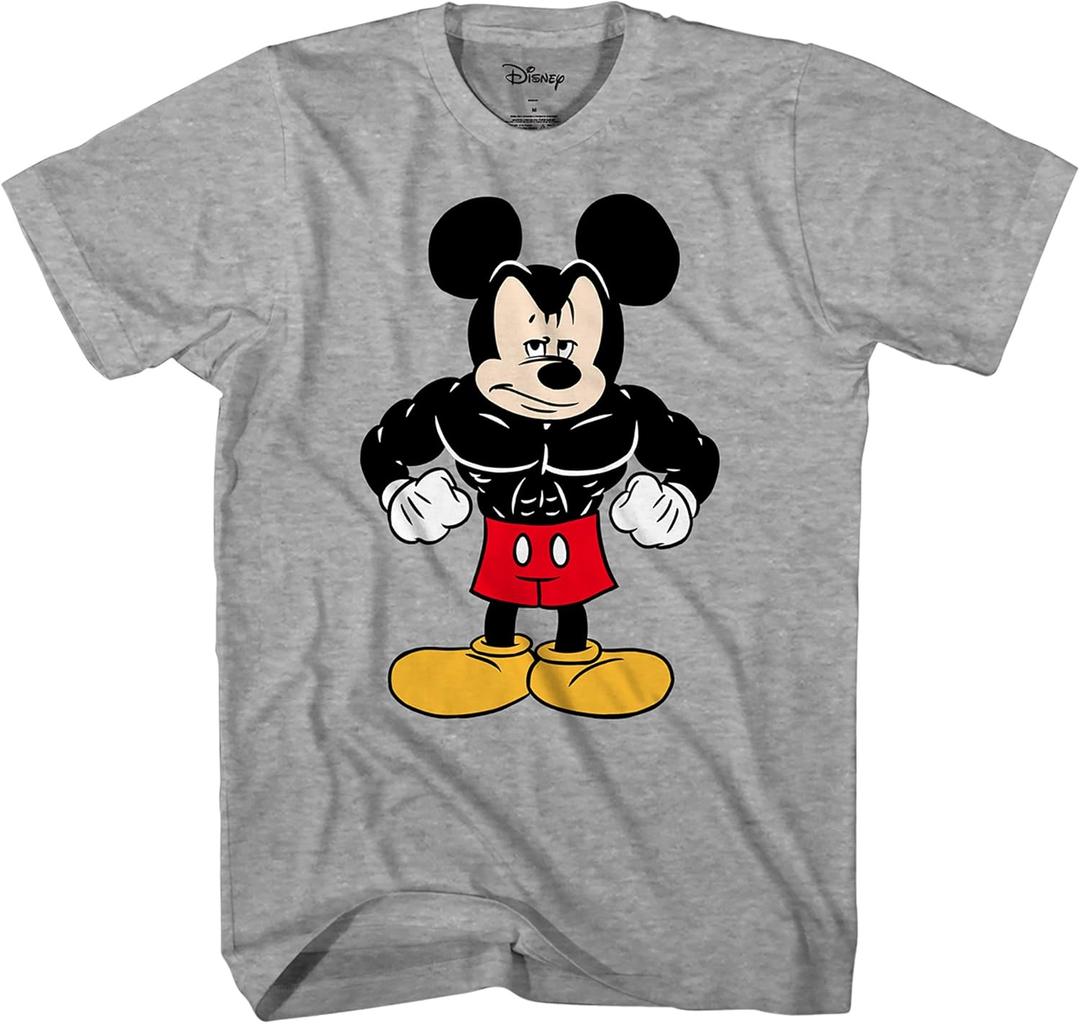 Disney Tough Mickey Mouse Men's Adult Graphic Tee T-Shirt (X-Large)