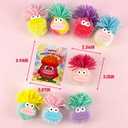 2 x 24 Pack Valentines Day Gifts Plush Toys Monster Keychain for Kids with Valentines Cards for Kids Classroom Exchange School Prize Exchange Party Favors Stuffed Toys