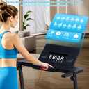 Portable Treadmill with Incline, Walking Pad with Handle Bar for Home, 3.5HP Small Walking Pad Treadmill with Incline and Handles, Electric Mini Treadmills for Home Exercising, 0.6-10MPH, 400LBS