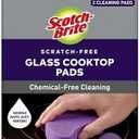 2 Scotch-Brite™ Glass Cooktop Pads , 4.1 in x 3.4 in x 1 in (104 cm x 86 m x 25), 6/2