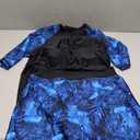 Bonneuitbebe Women 2 Piece Half Zip Rash Guard Short Sleeve Swim Shirt Built in Bra Swimsuit with Boyshort Bottom with Pockets Size L, Aquamarine