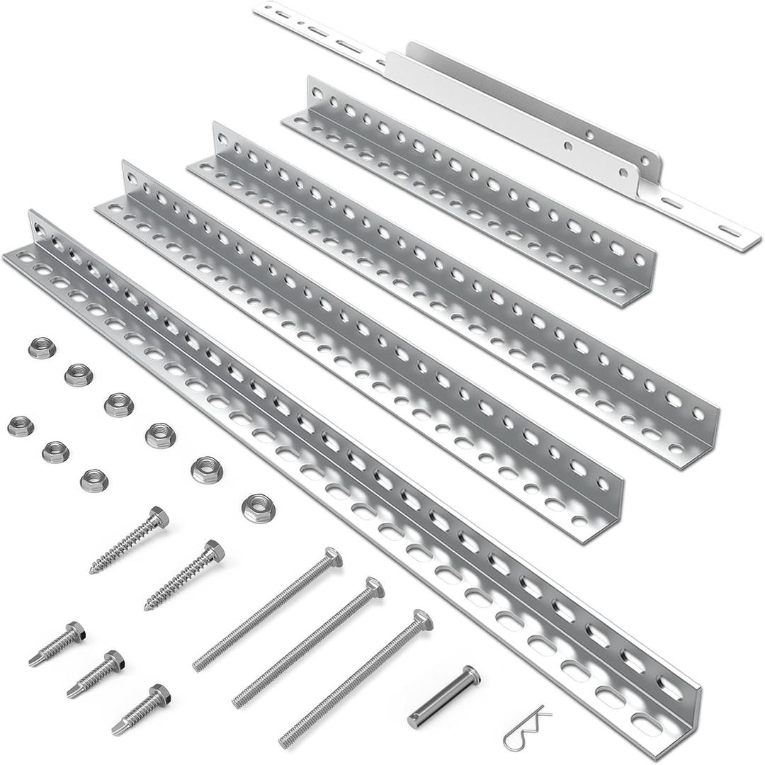 Garage Door Opener Hanging kit, Universal Garage Door Opener Installation Kit Galvanized Garage Door Angle Iron Bracket