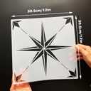 4 Pieces Reusable Tile Stencil 12 x 12 Inches - Geometric Style | DIY Wall Templates for Home Decor and Craft Projects