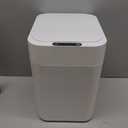 4.5 Gallon Smart Self-Sealing & Self-Changing Trash Can, 17L Automatic Motion Sensor Garbage Bin with Lid, Touchless Electric Wastebasket for Bathroom, Bedroom, and Office - White