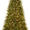National Tree Company 7.5 ft Pre-Lit Dunhill Fir Artificial Christmas Tree, 750 Clear Lights, 2,514 Tips, Includes Stand, Green