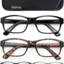 HEEYYOK 1.75 Reading Glasses Men Large Readers For Men XXL Wide Reader Oversized Frame Cheaters Reading Glasses For Mens Comfort Spring Hinge