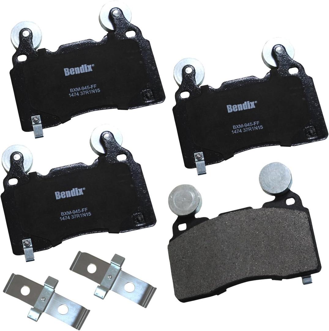 Bendix Priority1 CFM1474 Semi-Metallic Front Brake Pads for Cadillac CT6 2018, CTS 2014, ELR 2016-2015, Chevrolet Camaro 2018-2010, Camaro 2023-2022, Corvette 2014, Corvette 2018-2016, SS 2017-2014