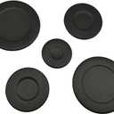 5-Piece Gas Stove Burner Cap Set Replace W10832694, W10597133, AP5988633, PS11727796, 4363154 - Heavy-Duty Cast Iron Replacement for Whirlpool Stove Burner