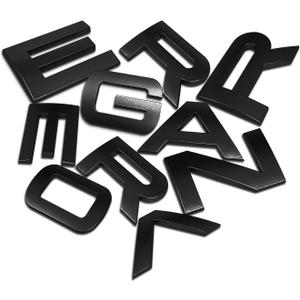 Replacement 3D Raised Front Head ABS Letter Decal Rear Letters Emblem Tailgate Letter Rear Emblem Sports Line Badge Compatible with RxxxE and RxxxR (Matte Black)