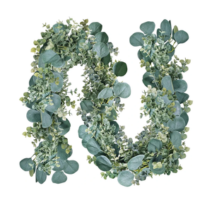 8.3' Long Faux Eucalyptus Greenery Garland - Silver Dollar Eucalyptus for Wedding Arch, Swag, Backdrop, Doorways, Mantel, Table Runner - Indoor/Outdoor