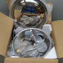 Chafing Dishes for Buffet 4 Pack, 6QT Round Chafing Dish Buffet Set Stainless Steel Buffet Food Warmers Sets for Catering Events Parties Dinners with Complete Set,Gold and Silver