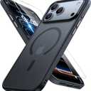 Miracase Magnetic for iPhone 17 Pro Max Case with Screen Protector [Compatible with MagSafe] Slim Thin Phone Case Military-Grade Protected for 17 ProMax Cover Bumper 6.9", Black