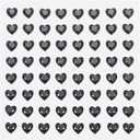 MECCANIXITY 256 Pcs Heart Rhinestone 6mm Self Adhesive Gems Stickers Jewelry Stickers for Valentine Makeup, Arts & Crafts, DIY, Jewelry Making Black