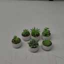 Der Rose Set of 6 Succulents Plants Artificial in Pots Small Fake Plants for Bedroom Aesthetic Living Room Office Shelf Bathroom Decor (Green)