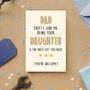 2 x Funny Fathers Day card, Humorous Birthday Card for Dad, Happy Father's Day