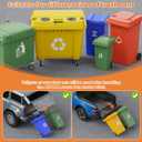 Dual Trash Can Hauler Hitch,Height Adjustable Trash Can Hitch,Double Garbage Can Hauler,Garbage Can Hauling Hitch,Trash Can Transporter Trailer Hitch for Car/ATV/SUV/UTV/Truck/Tractor/Pickup/Golf Cart