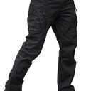 TACVASEN Men's Tactical Pants 9 Pockets Cargo Hiking Pants Lightweight Work Pants for Men Construction Water Resistant (34, Black)