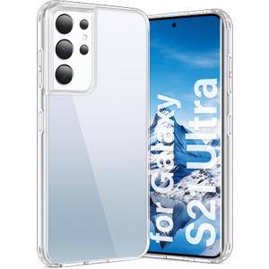 Vakoo Case for Samsung Galaxy S21 Ultra 5G | Clear Anti-Yellowing, Hard Back, Military-Grade Drop Protection, Supports Wireless Charging - Transparent