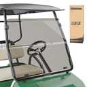 10L0L Golf Cart Windshield for Club Car DS 2000.05-UP | 4mm Thick Clear Polycarbonate Foldable Shield with Anti-UV Protection & Military-Grade Impact Resistance