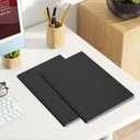 HOUYEE 200 Pack 16 Mil Poly Binding Covers,Sand Texture Binding Presentation Covers,8.5x11 Inches,Letter Size,Black,Square Corners,Un-Punched