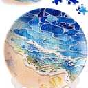 PieceRelax 3D Puzzle Plate 124 Pieces - Shells and the Sea - Jigsaw Puzzle for Adults, Decorative Plate with Durable Plastic Pieces, Ideal Gift for Home or Office Décor [PL1011]