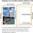 LUCKYLIFE 22.37x34 Picture Frame, Wall Hanging Poster Frames, Display Pictures 22.37 x 34 without Mat, Pack of 2, Black