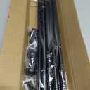 Black Curtain Rods 2 Packs for Windows 36"- 48", Decorative Drapery Rod Adjustable, 5/8 inch Small Curtain Rod for Bedroom, Living Room, Kitchen and Outdoors