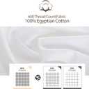 King Size Fitted Sheet Only White, 100% Egyptian Cotton 600 Thread Count, 16" Deep Pocket Premium Cotton Mattress Sheet (1 Bottom Sheet Only)