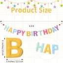 Mindsoft Felt Happy Birthday Garland Rainbow Banner Reusable Happy Birthday Sign Party Supply for Party Decor(Bright Color,Normal)