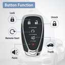 Key Fob Cover Replacement Fits for 2016-2023 Chevy Malibu Camaro/ 2016-2021 Cruze/ 2018-2021 Equinox Traverse/ 2019-2021 Blazer Keyless Entry Key Fob Case Shell HYQ4AA HYQ4EA
