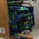 17" Tall Beach Chair with Canopy Shade,Support to 350LBS, Green Leaf