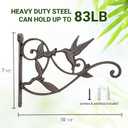 Mkono Hanging Plant Bracket Hook Iron Decorative Plant Hanger for Flower Basket Bird Feeder Wind Chime Lanterns, 1 Pack